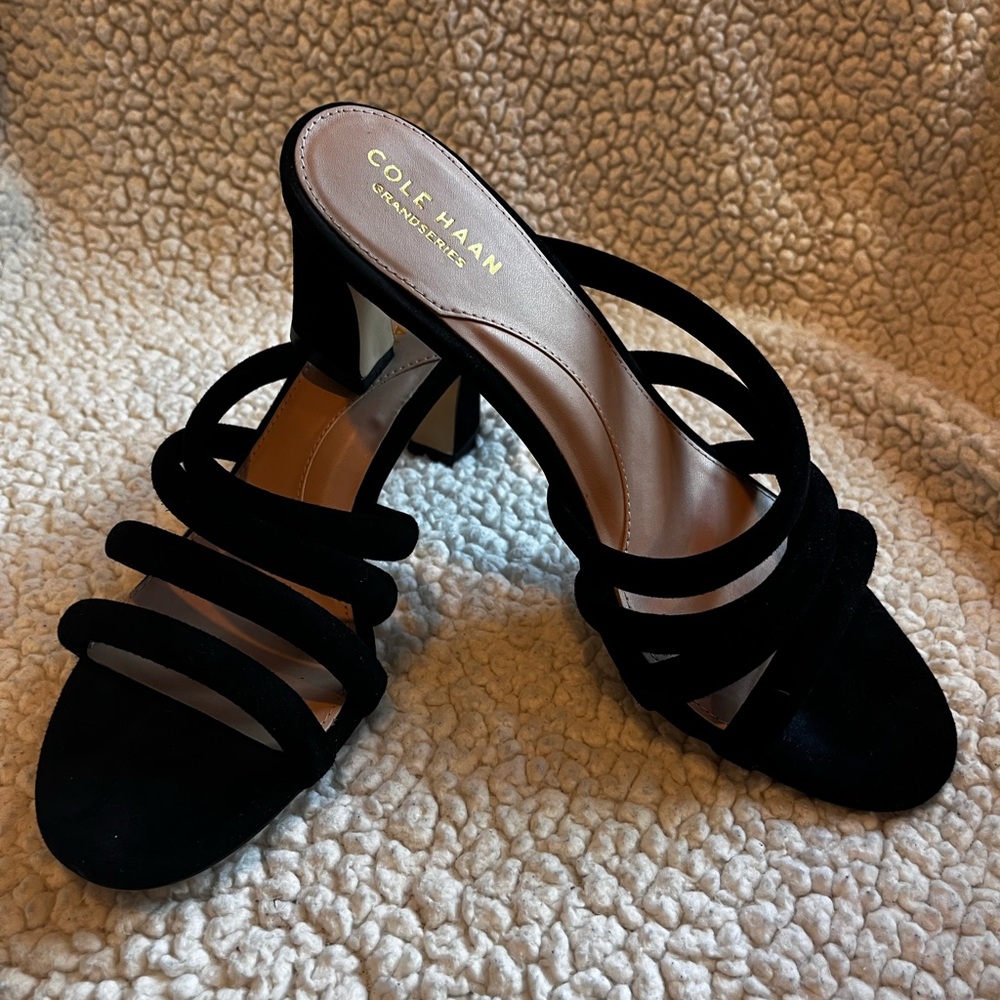 Cole Haan Women's Black Strappy Heels